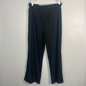SPANX Pants Womens 1X Trousers Wideleg Fit Pull On With Lining Stretch Black